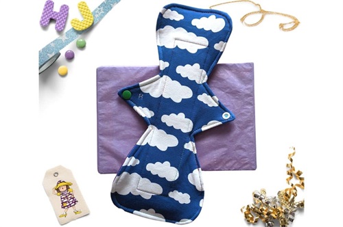Buy  11 inch Cloth Pad Royal Blue Clouds now using this page